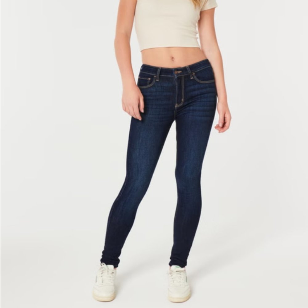 Hollister High Rise Super Skinny Jeans Dark Wash NWT
